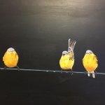 Fugle maleri malet af Anni Rasmussen
